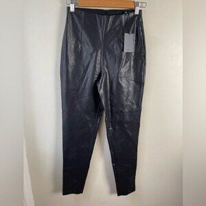 NBD X REVOLVE Black faux leather high waisted pants XS NEW NWT